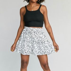 Princess Polly Short Black & White Skirt